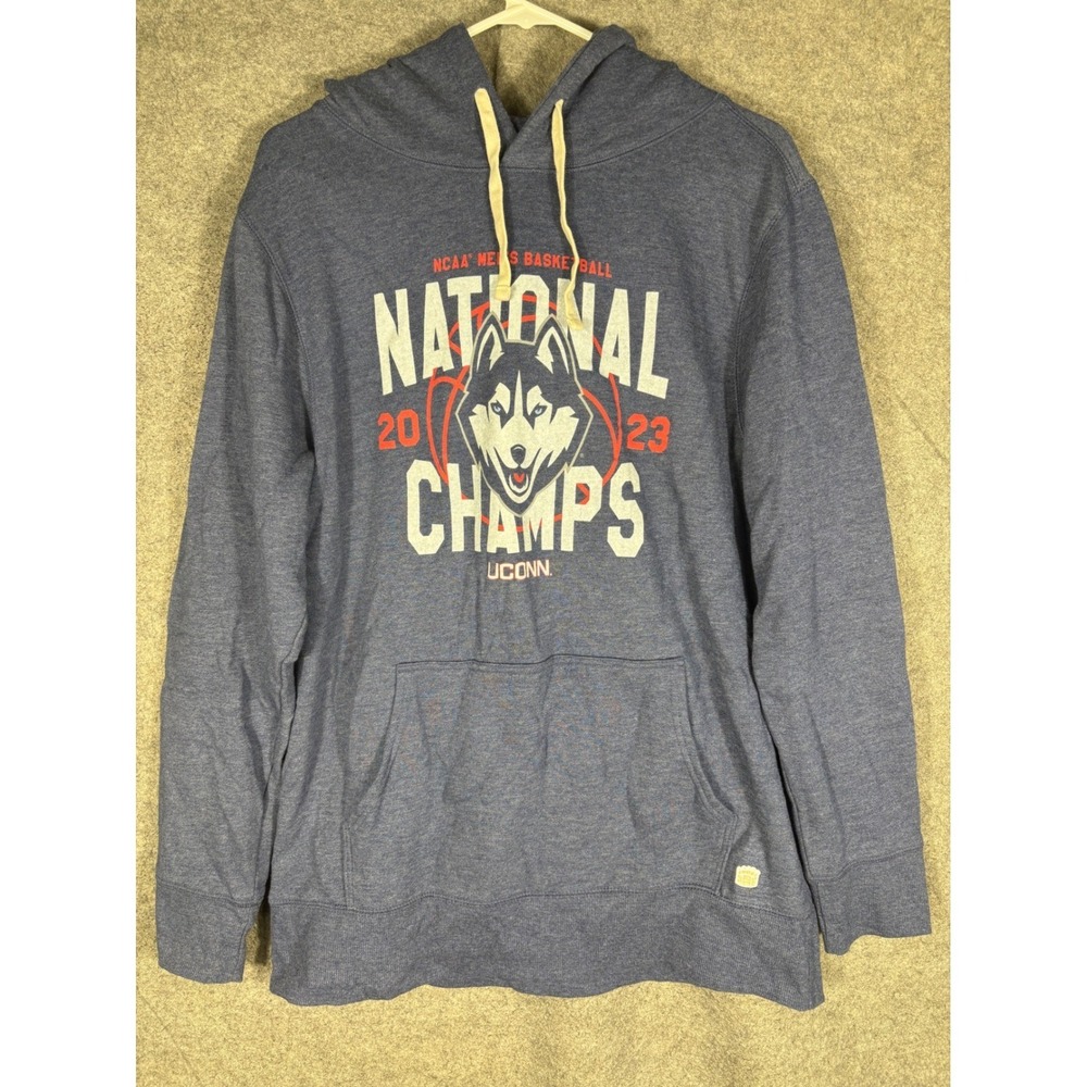 Homefield UConn Huskies 2023 National Champs Hoodie Mens L Blue NCAA Basketball
